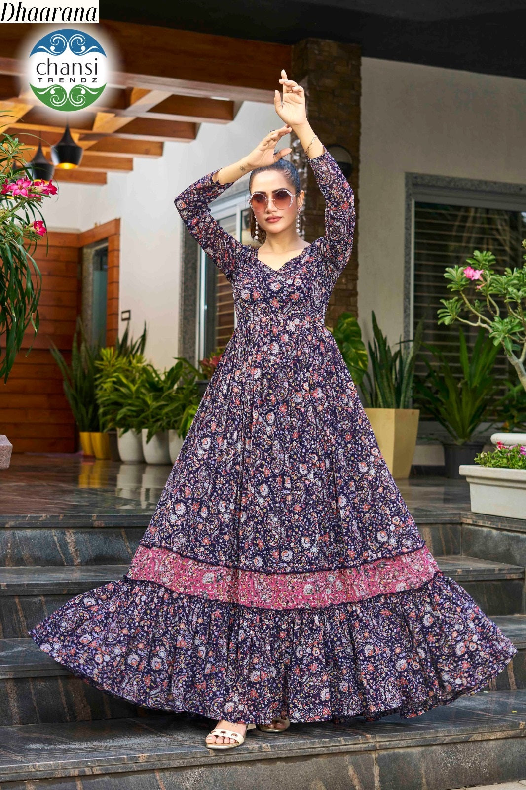 Ct-189 Dhaarana Chansi Trendz Georgette One Piece Gown