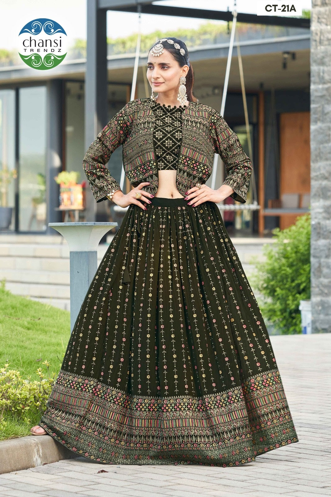 Ct-21A Amala Chansi Trendz Georgette Koti Lehenga Choli