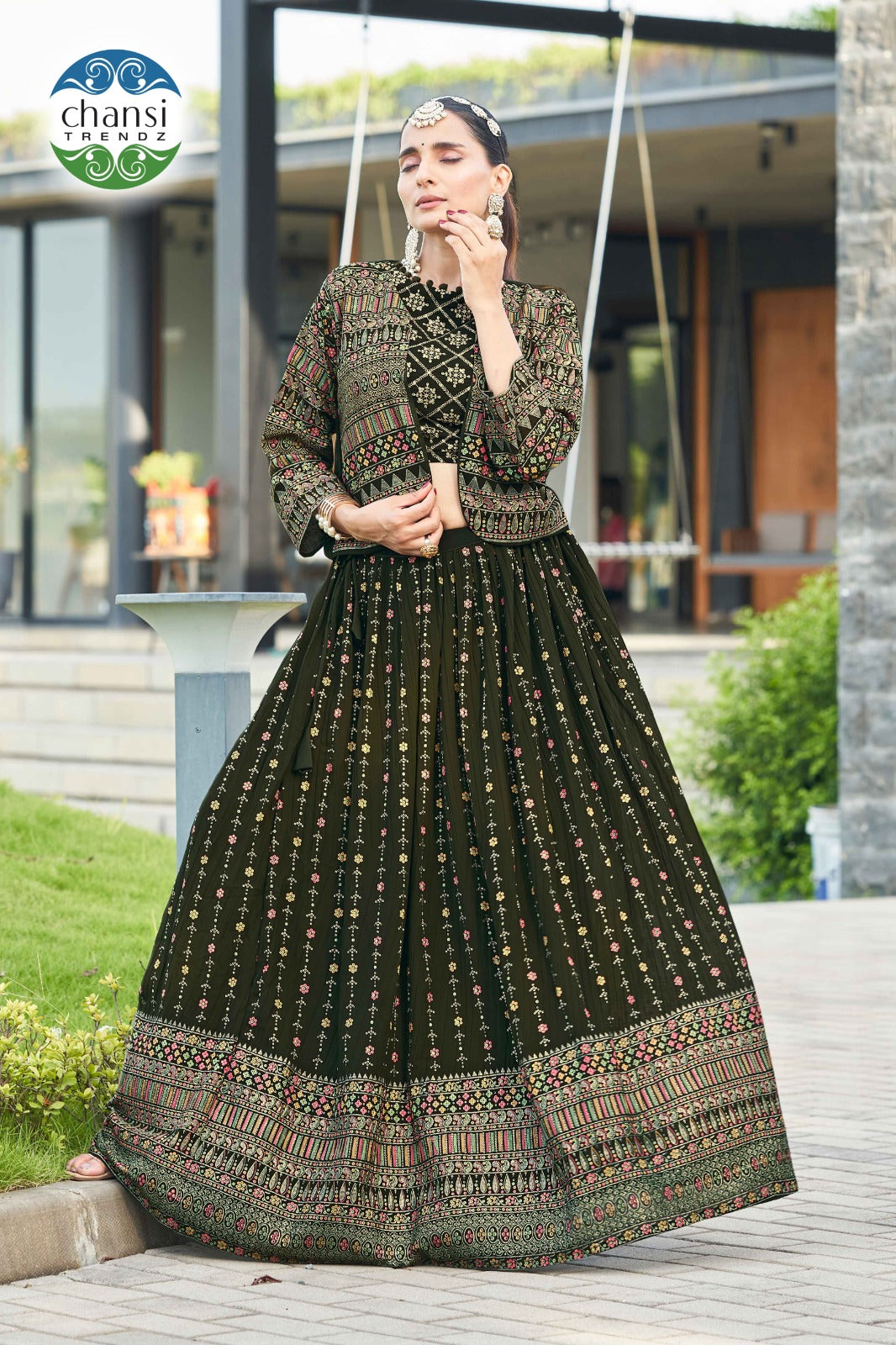 Ct-21A Amala Chansi Trendz Georgette Koti Lehenga Choli
