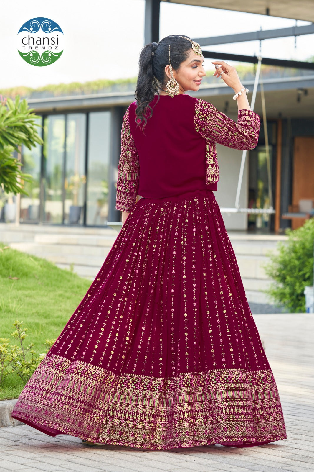 Ct-21B Amala Chansi Trendz Georgette Koti Lehenga Choli