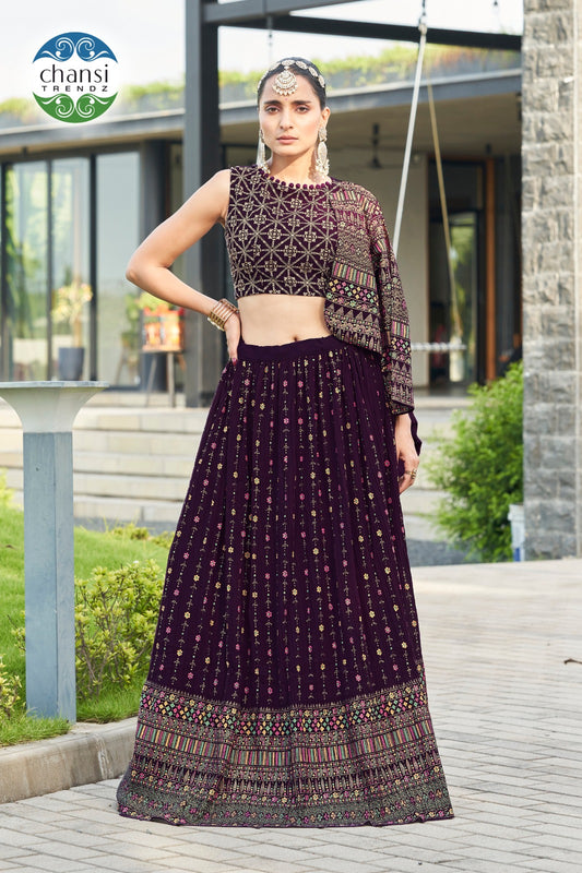 Ct-21C Amala Chansi Trendz Georgette Koti Lehenga Choli