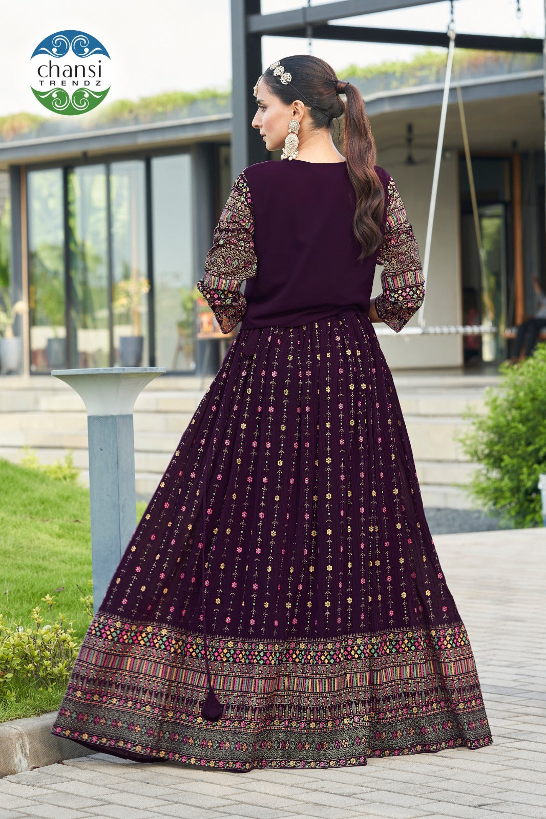 Ct-21C Amala Chansi Trendz Georgette Koti Lehenga Choli