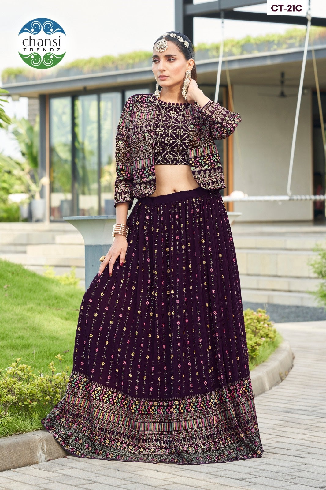 Ct-21C Amala Chansi Trendz Georgette Koti Lehenga Choli