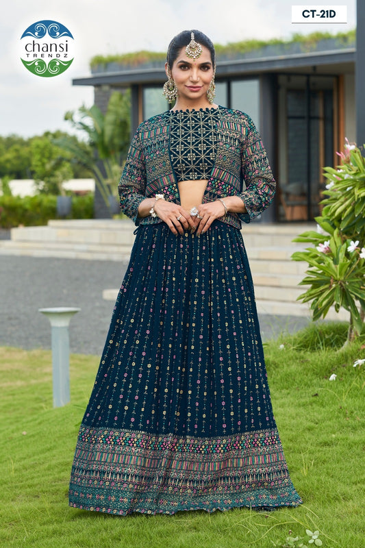 Ct-21D Amala Chansi Trendz Georgette Koti Lehenga Choli