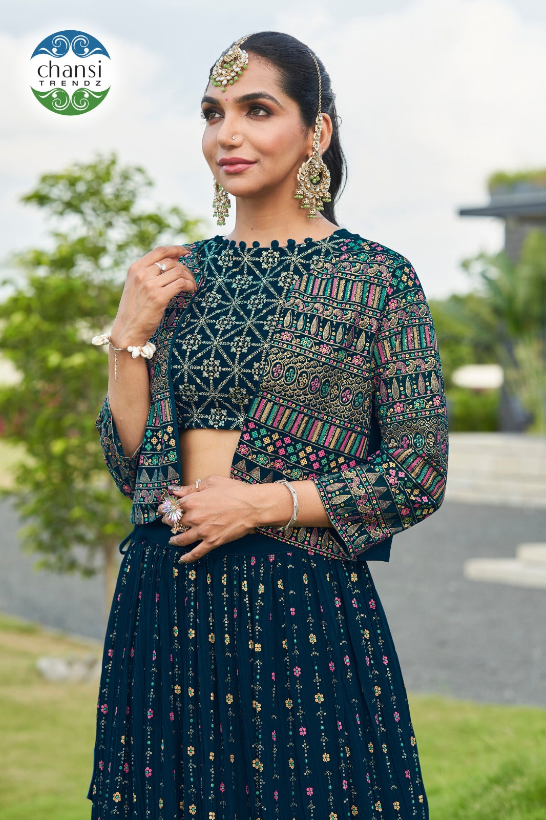 Ct-21D Amala Chansi Trendz Georgette Koti Lehenga Choli