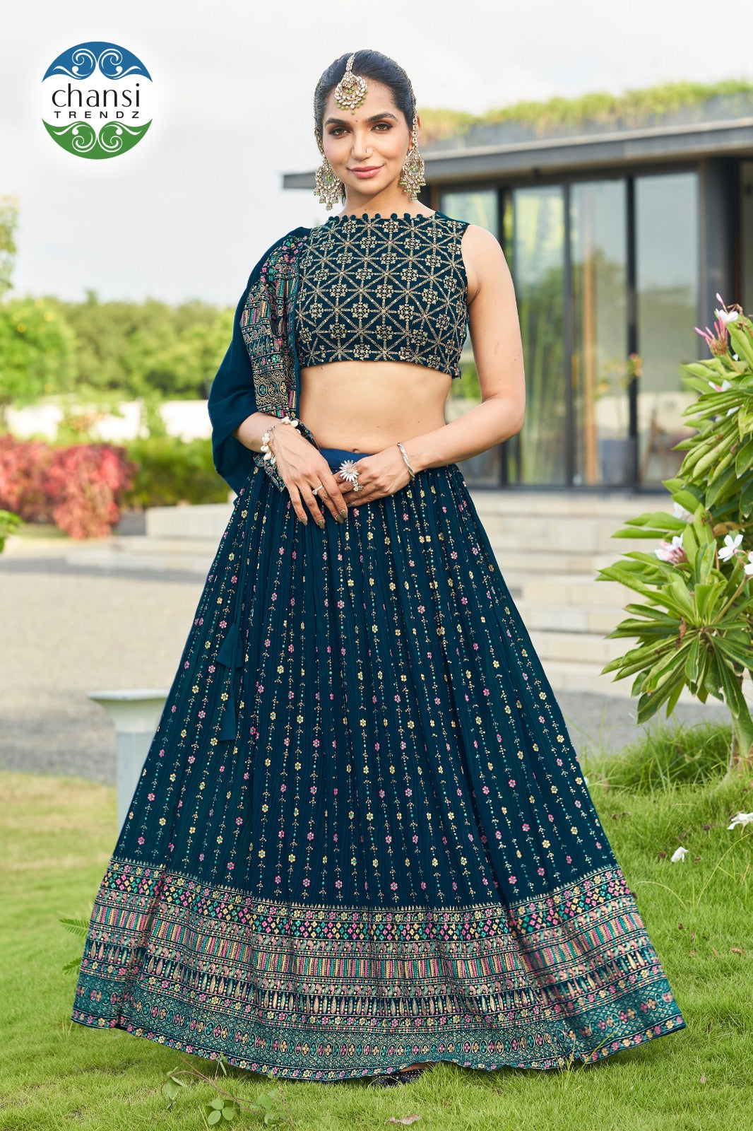 Ct-21D Amala Chansi Trendz Georgette Koti Lehenga Choli
