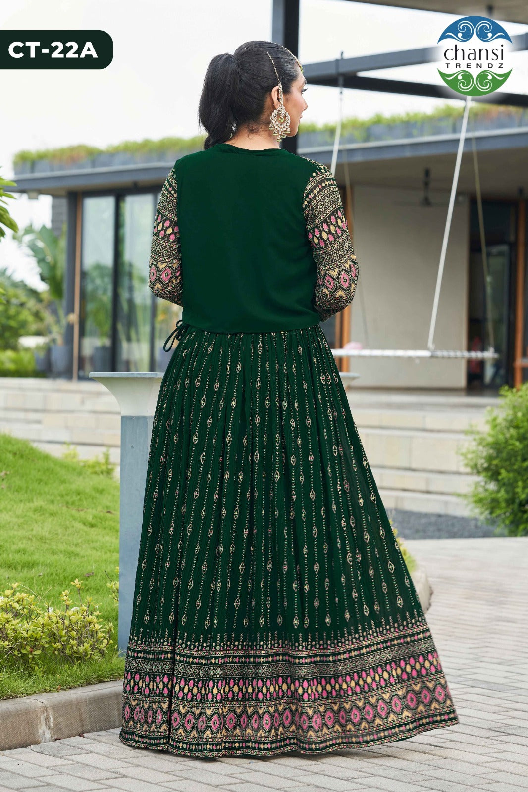 Ct-22A Aarna Chansi Trendz Georgette Koti Lehenga Choli