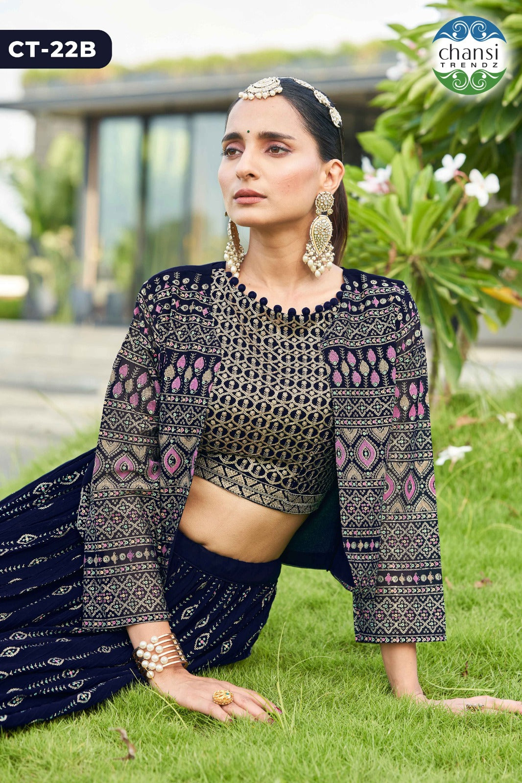 Ct-22B Aarna Chansi Trendz Georgette Koti Lehenga Choli