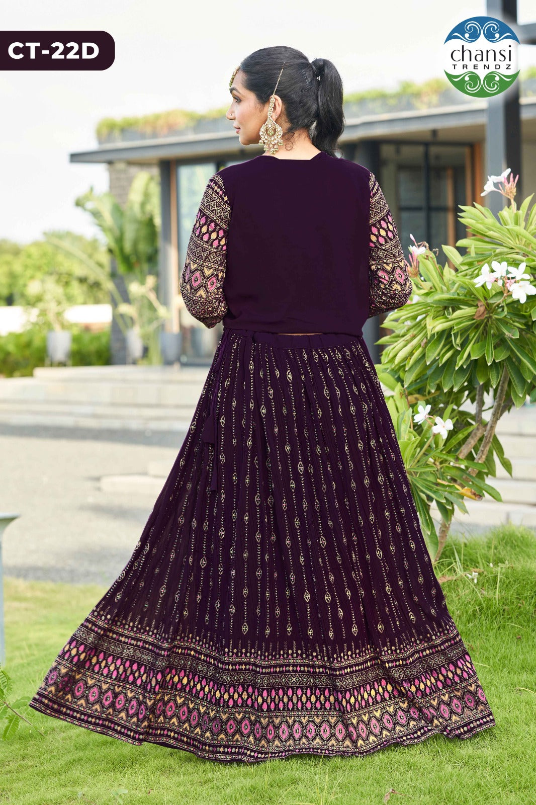 Ct-22D Aarna Chansi Trendz Georgette Koti Lehenga Choli