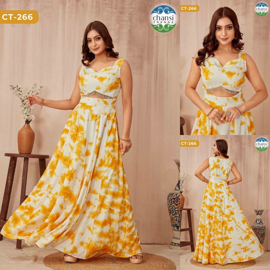 Ct-266 Chansi Trendz Shibori One Piece Gown