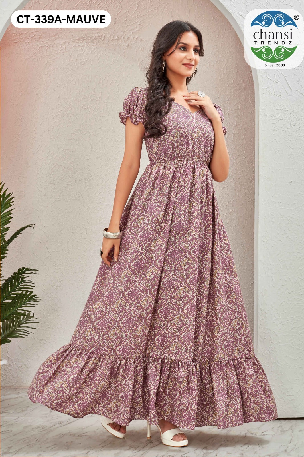Ct-339A Chansi Trendz Cotton One Piece Gown