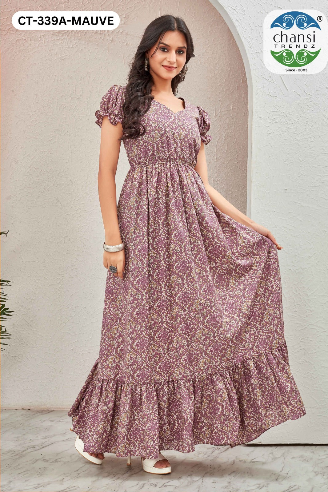 Ct-339A Chansi Trendz Cotton One Piece Gown