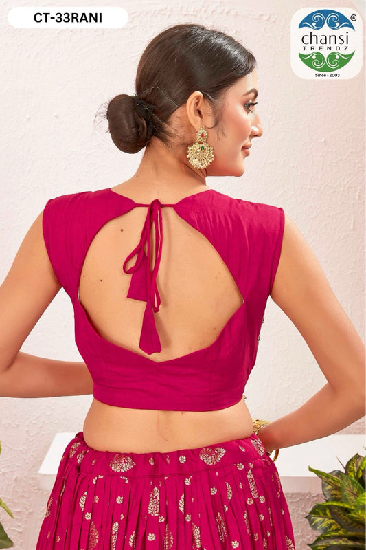 Ct-33 Rani Chansi Trendz Jacquard Readymade Lehenga Choli