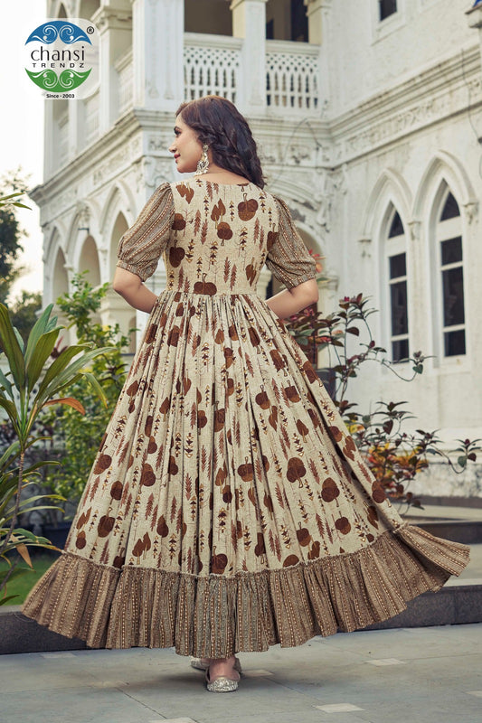 Ct-341 Prachi Chansi Trendz Rayon One Piece Gown