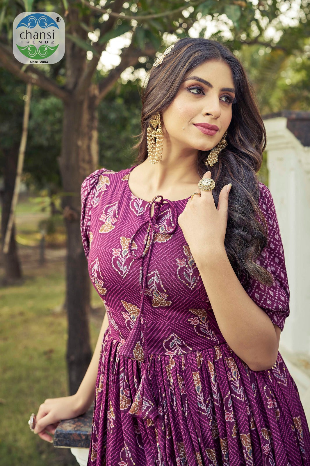 Ct-342 Prachi Chansi Trendz Rayon One Piece Gown