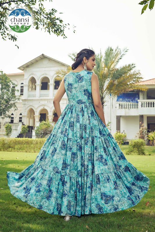 Ct-362 Kanti Chansi Trendz Rayon One Piece Gown
