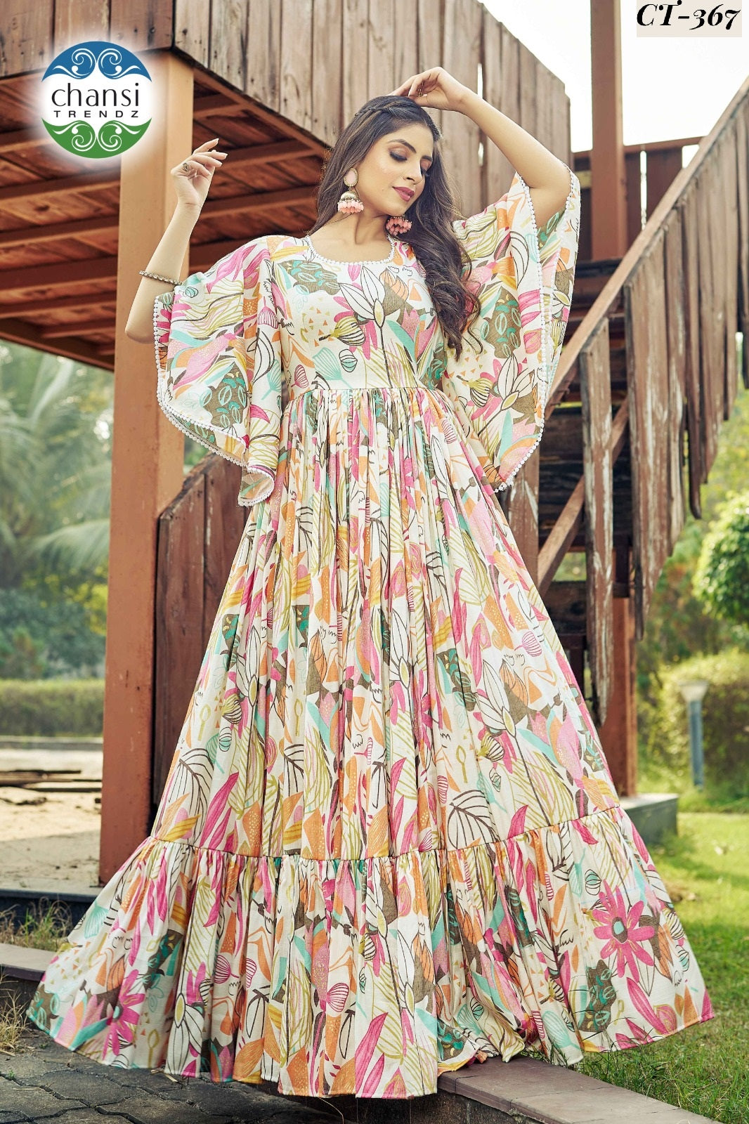 Ct-367 Jeevika Chansi Trendz Rayon One Piece Gown