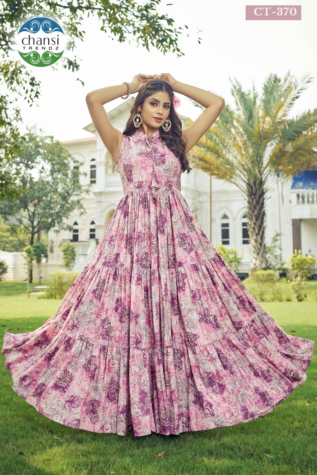 Ct-370 Kalyani Chansi Trendz Rayon One Piece Gown