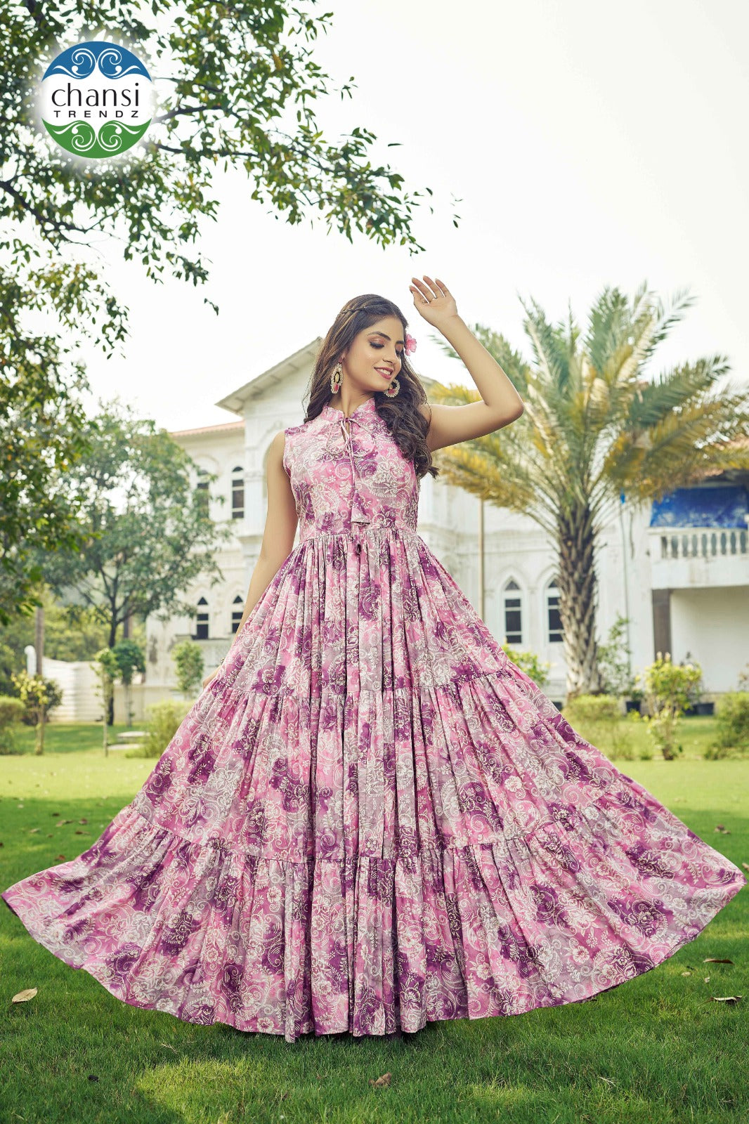 Ct-370 Kalyani Chansi Trendz Rayon One Piece Gown