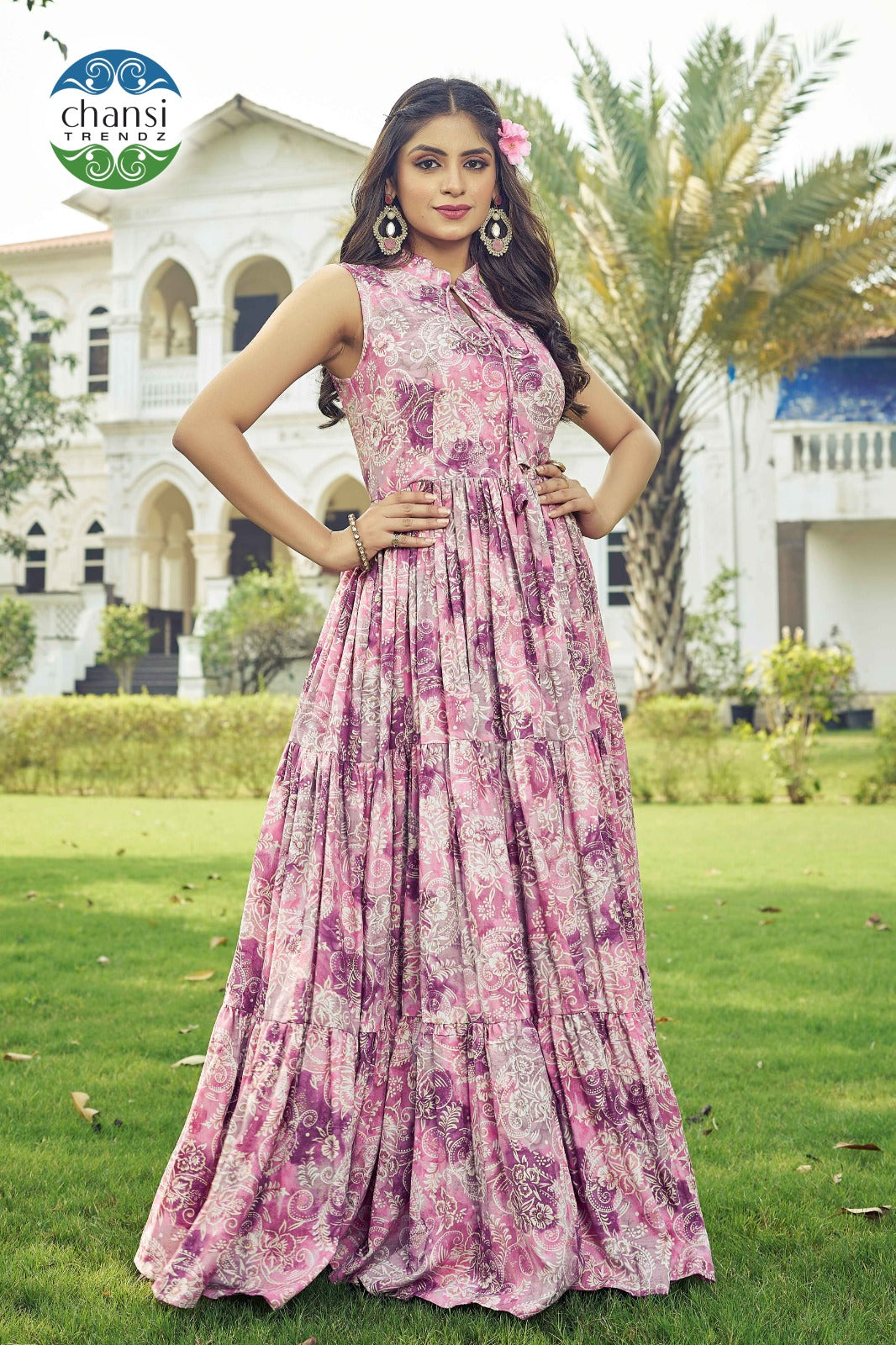 Ct-370 Kalyani Chansi Trendz Rayon One Piece Gown