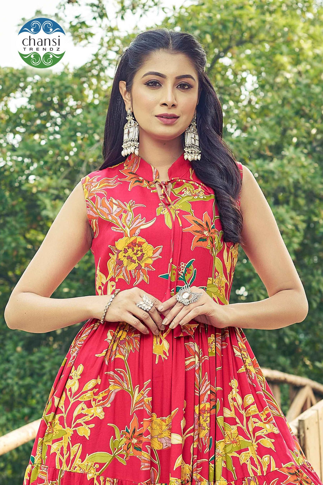 Ct-371 Kalyani Chansi Trendz Rayon One Piece Gown