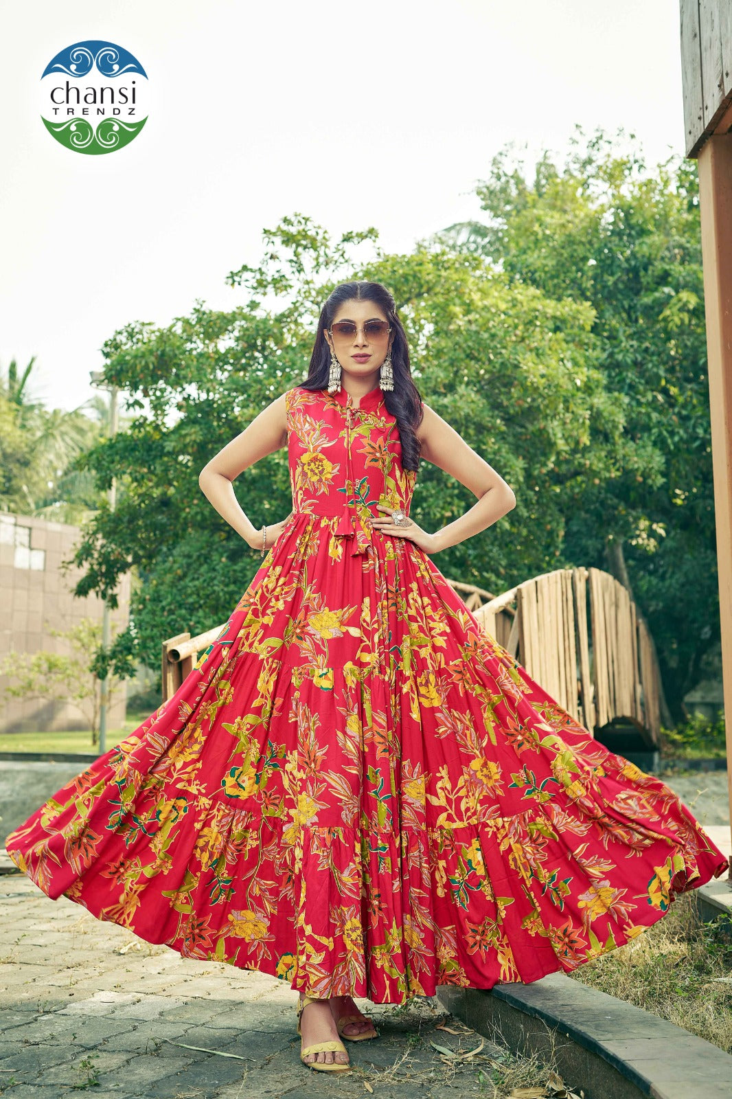 Ct-371 Kalyani Chansi Trendz Rayon One Piece Gown