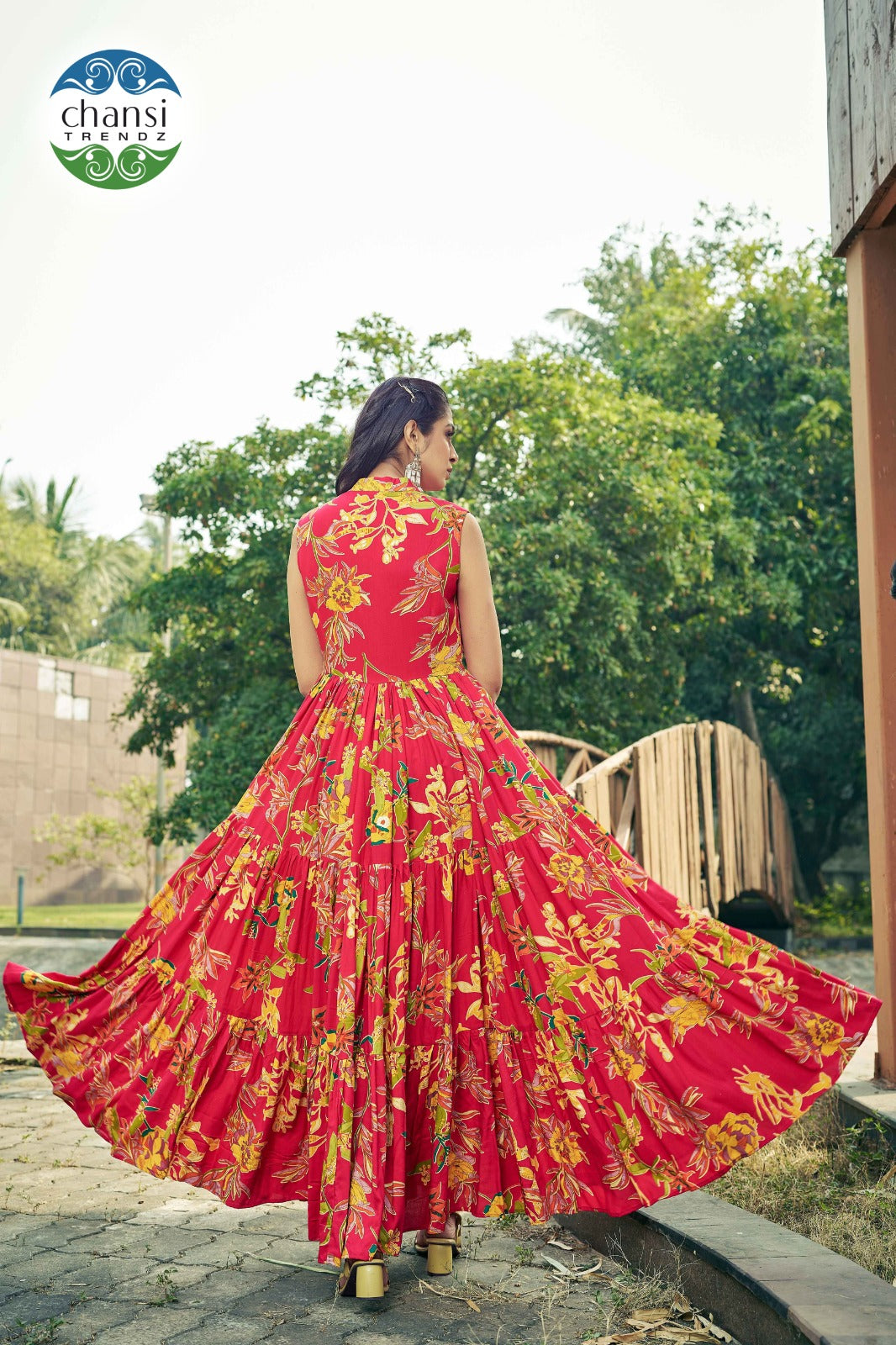 Ct-371 Kalyani Chansi Trendz Rayon One Piece Gown