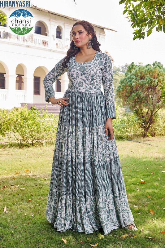 Ct-407 Hiranyasri Chansi Trendz Viscose Rayon One Piece Gown