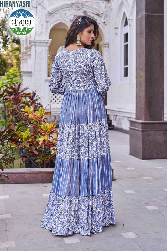 Ct-409 Hiranyasri Chansi Trendz Viscose Rayon One Piece Gown