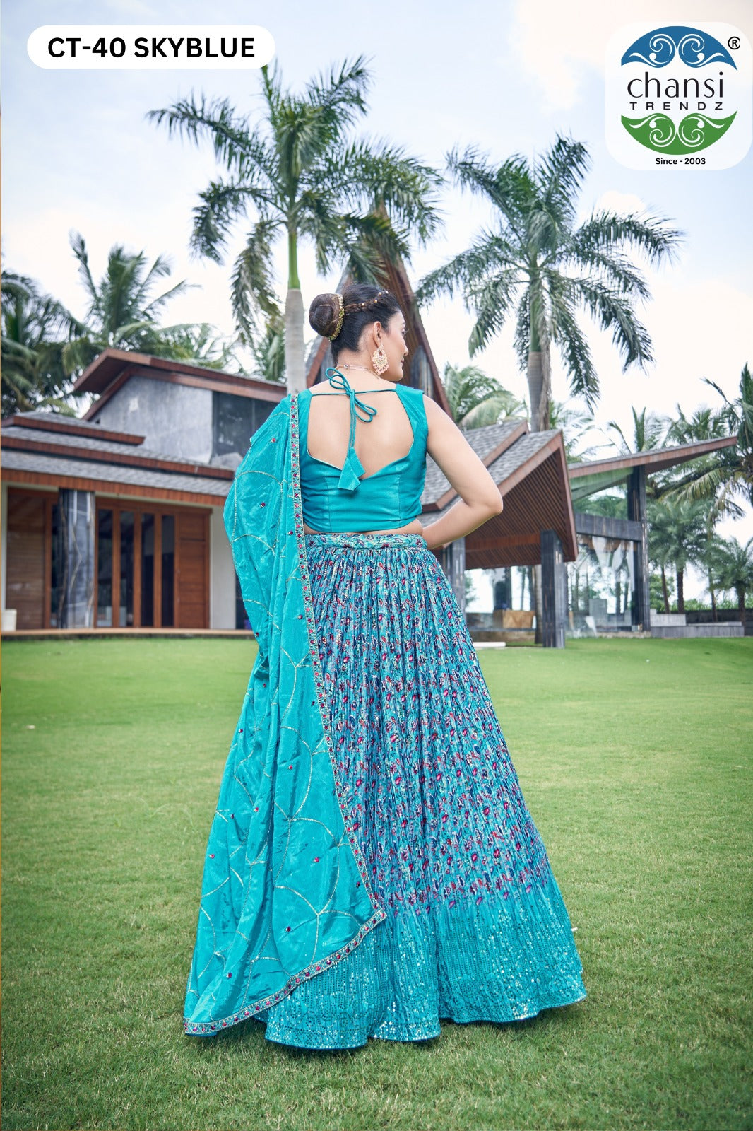 Ct-40 Chansi Trendz Chinon Readymade Lehenga Choli