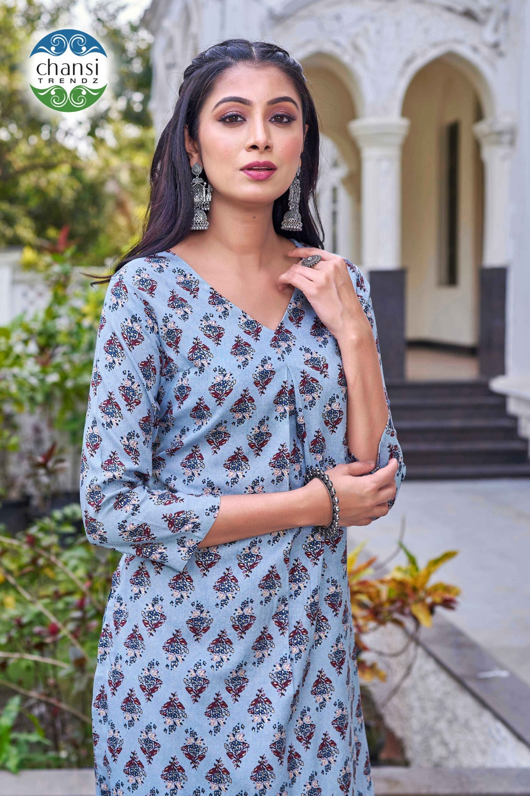 Ct-413 Kashirodaja Chansi Trendz Rayon Kurti Pant Set