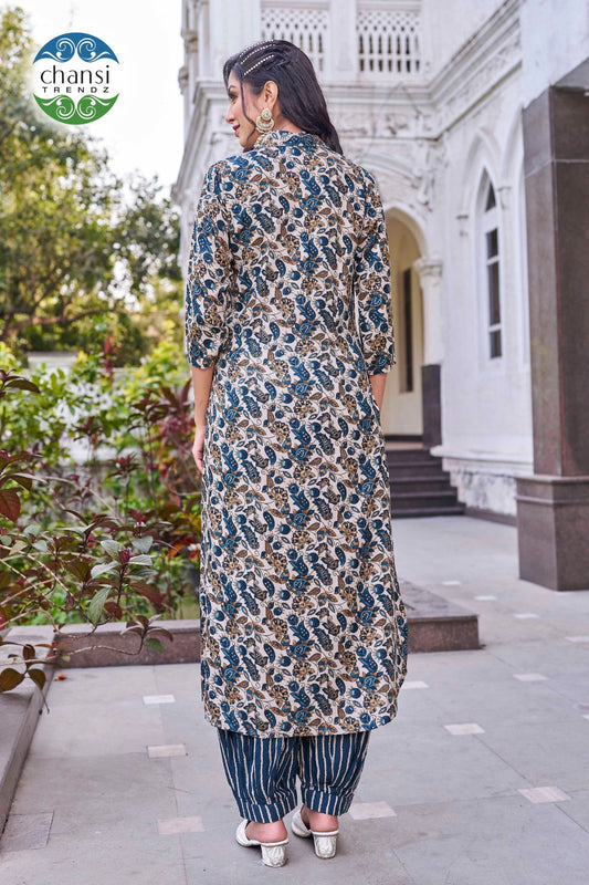 Ct-415 Kuhoo Chansi Trendz Rayon Kurti Plazzo Set