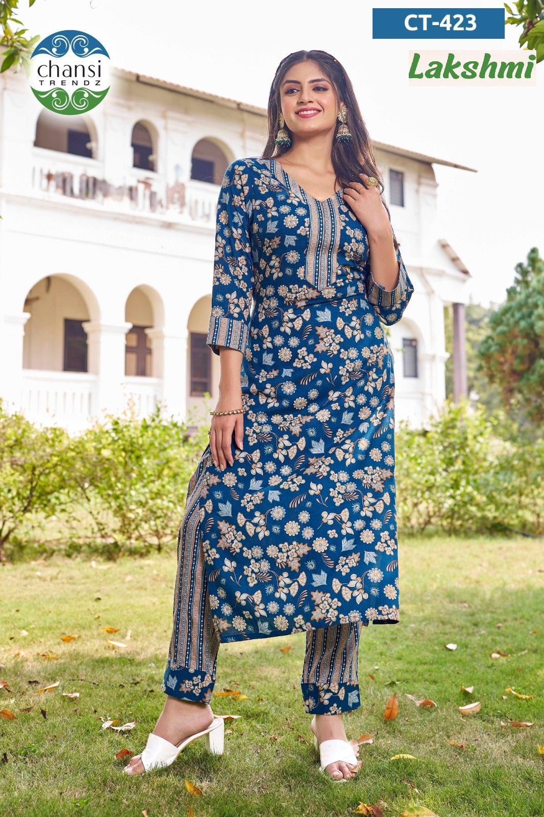 Ct-423 Lakshmi Chansi Trendz Rayon Kurti Pant Set