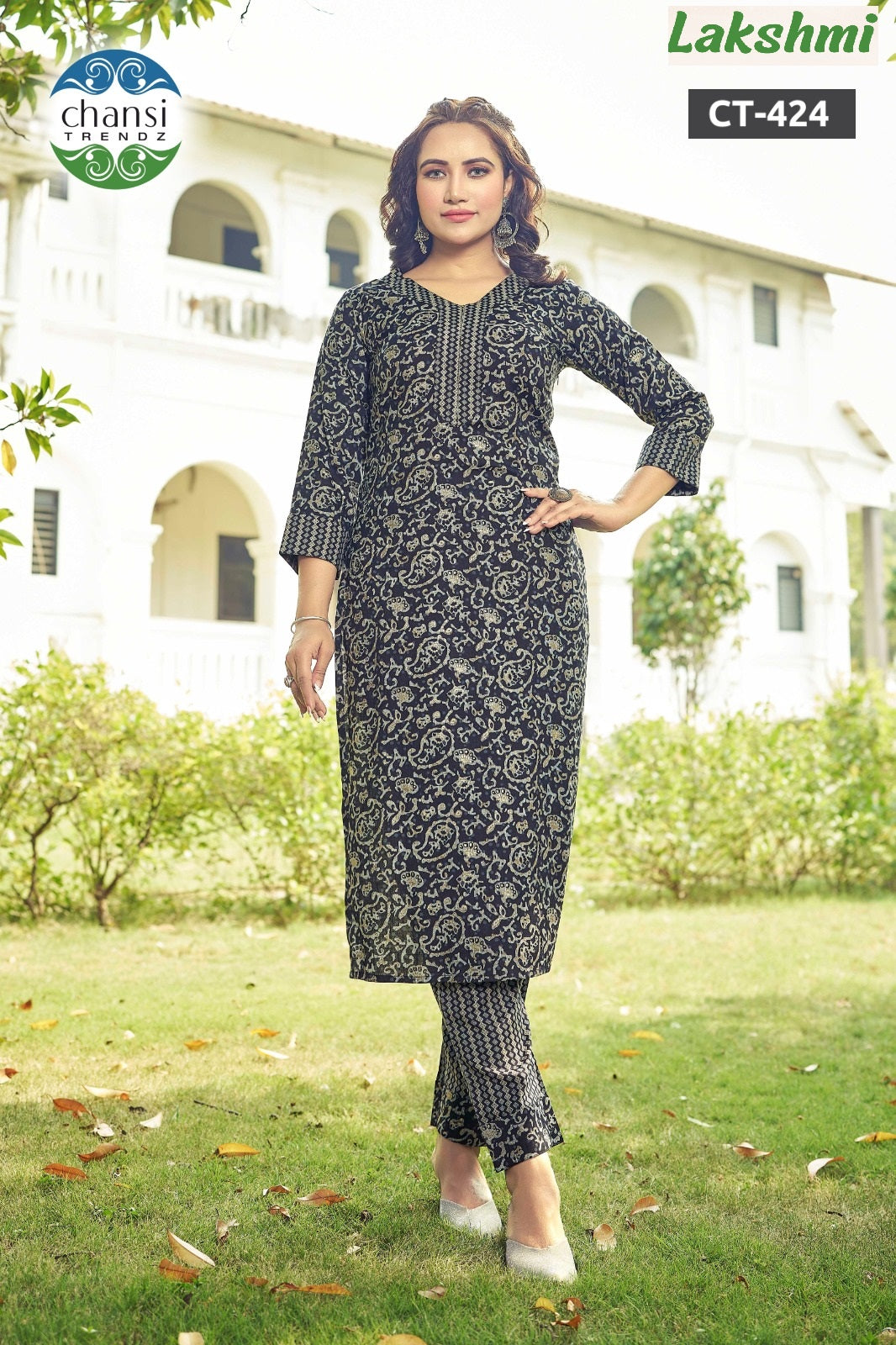 Ct-424 Lakshmi Chansi Trendz Rayon Kurti Pant Set