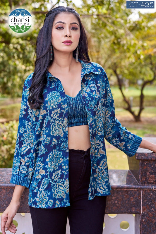 Ct-425 Chansi Trendz Rayon Women Top