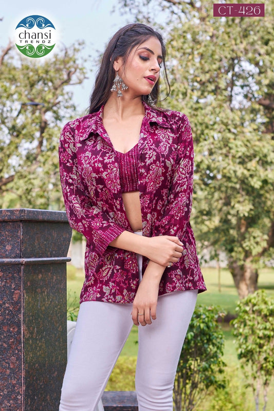 Ct-426 Chansi Trendz Rayon Women Top