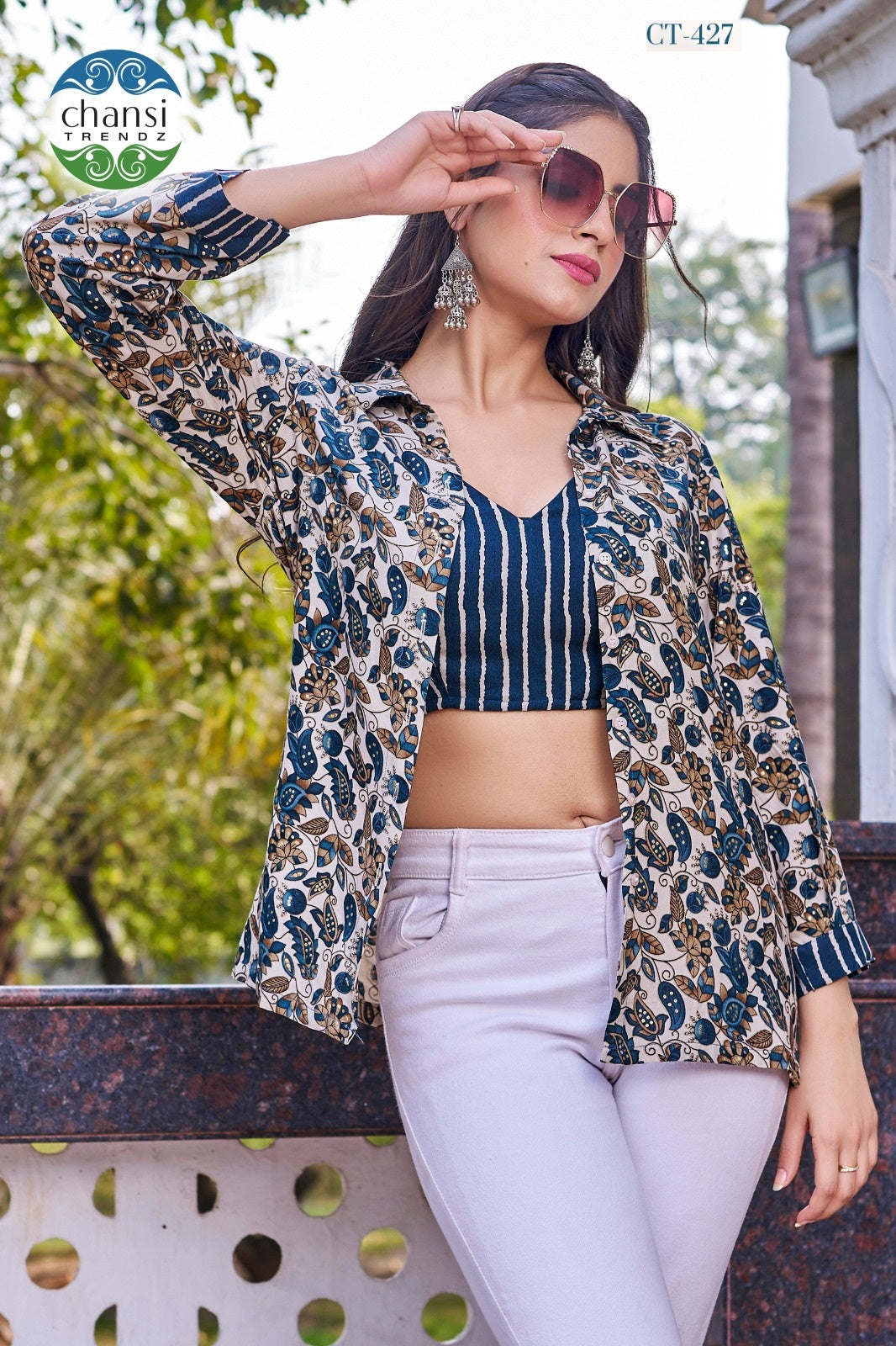 Ct-427 Mahavidya Chansi Trendz Rayon Crop Top Shirt