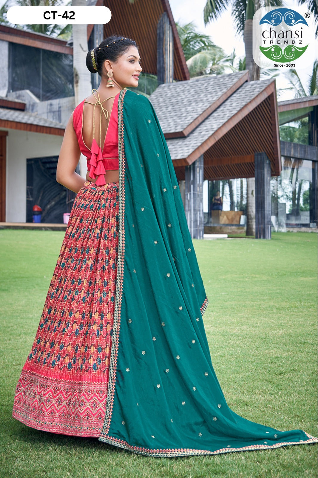 Ct-42 Chansi Trendz Chinon Readymade Lehenga Choli