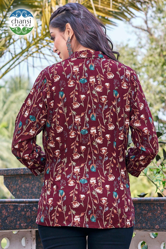 Ct-433 Mahavidya Chansi Trendz Rayon Crop Top Shirt