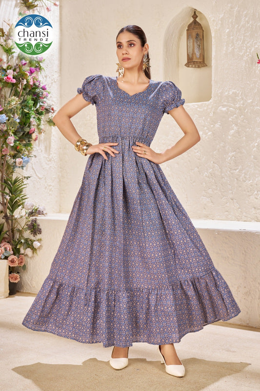 Ct-458 Netri Chansi Trendz Poly Cotton One Piece