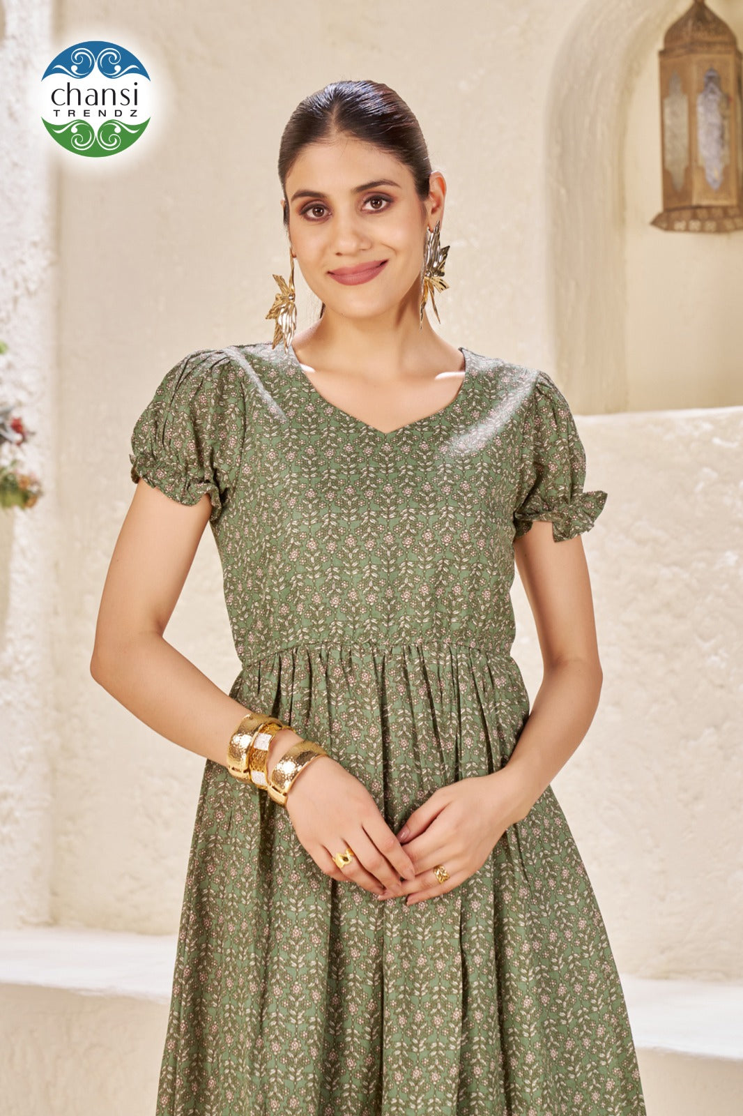 Ct-459 Netri Chansi Trendz Poly Cotton One Piece