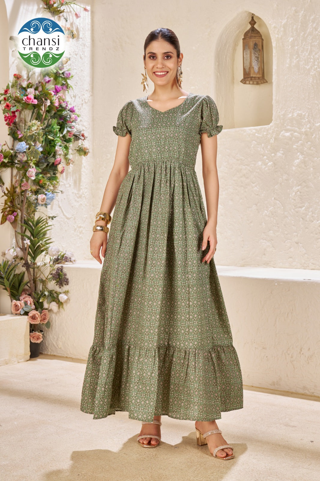 Ct-459 Netri Chansi Trendz Poly Cotton One Piece