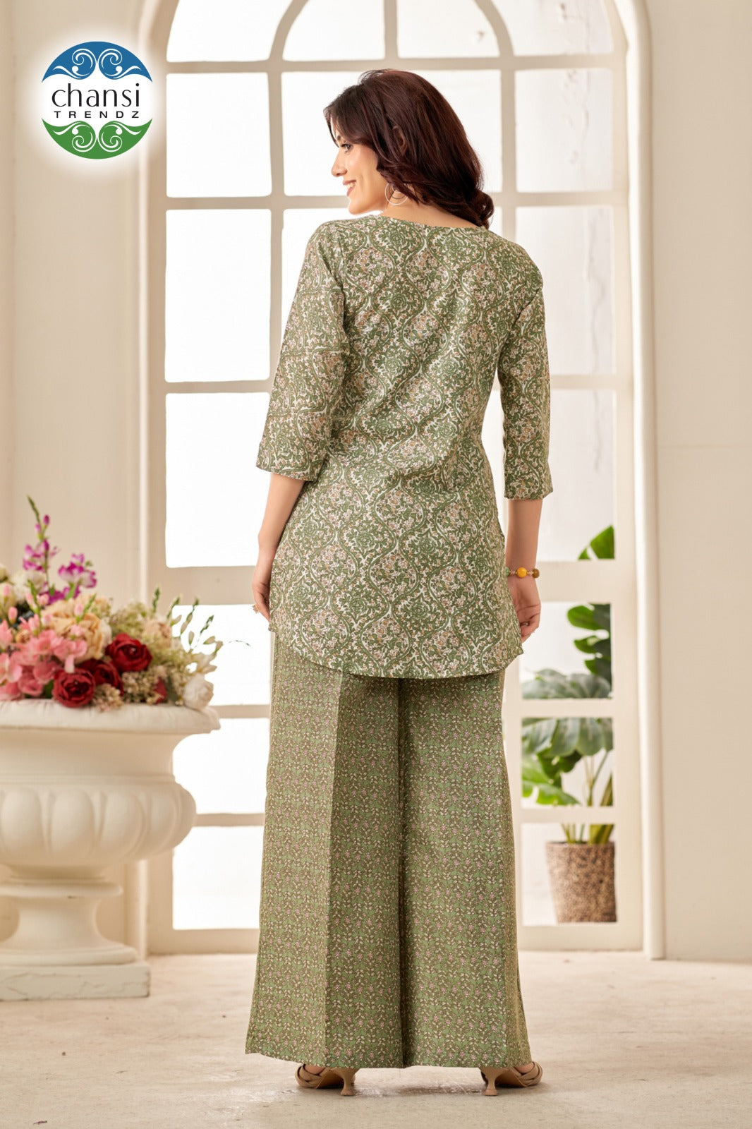 Ct-462 Laksmitva Chansi Trendz Poly Cotton Kurti Plazzo Set