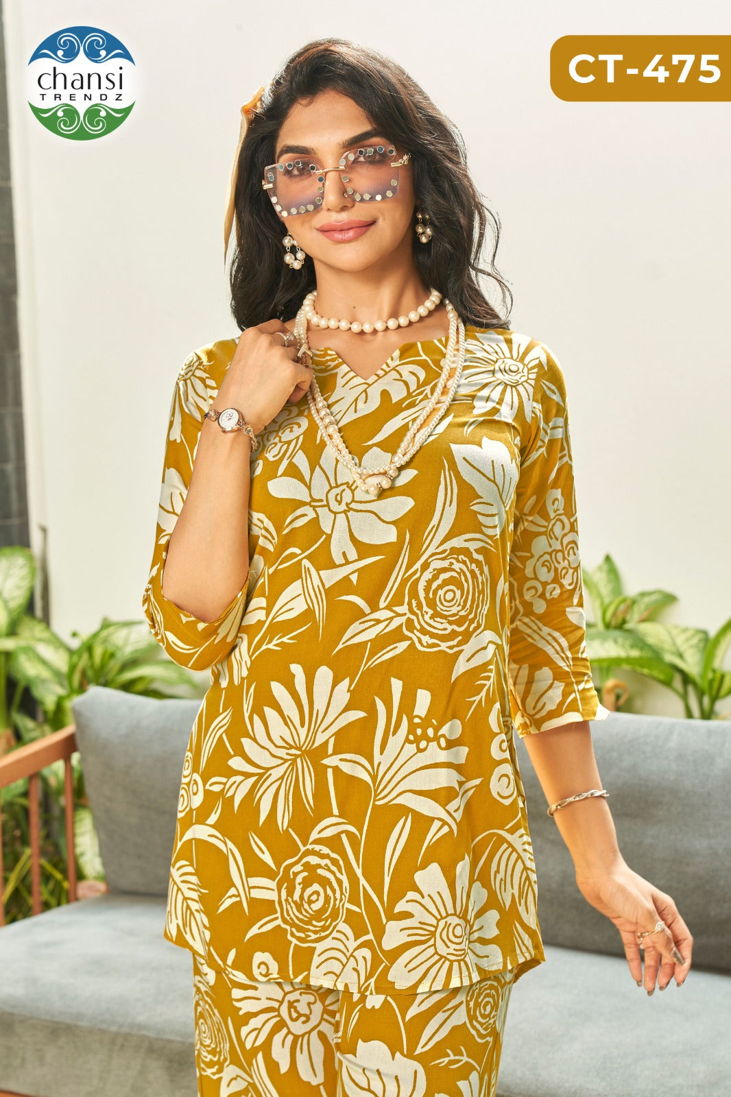 Ct-475 Prakruti Chansi Trendz Rayon Co Ord Set