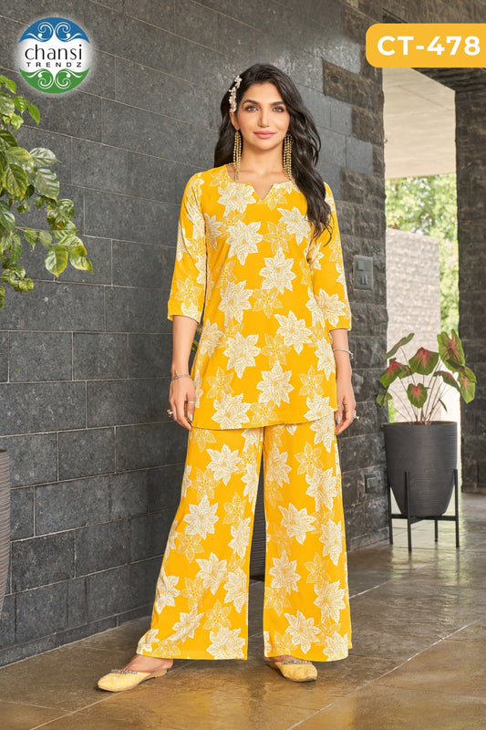 Ct-478 Ragini Chansi Trendz Rayon Co Ord Set