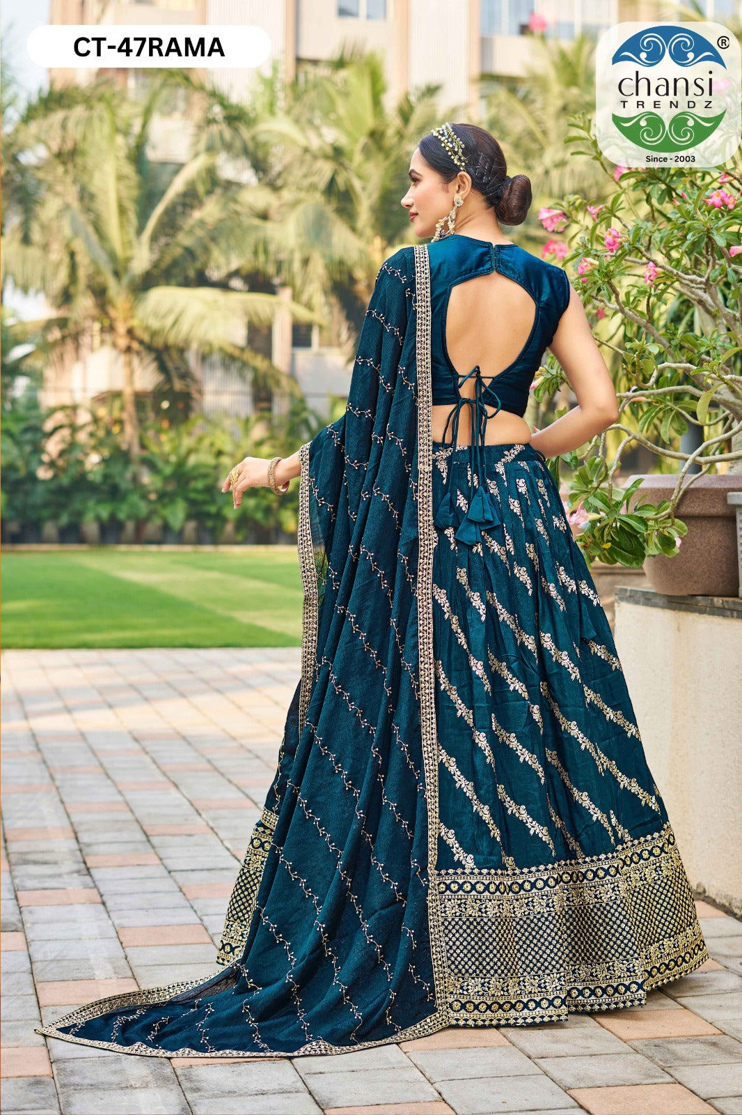 Ct-47 Rama Chansi Trendz Russian Silk Readymade Lehenga Choli