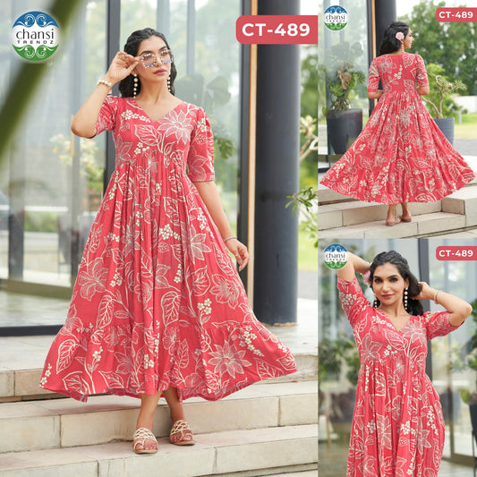 Ct-489 Rambha Chansi Trendz Rayon One Piece