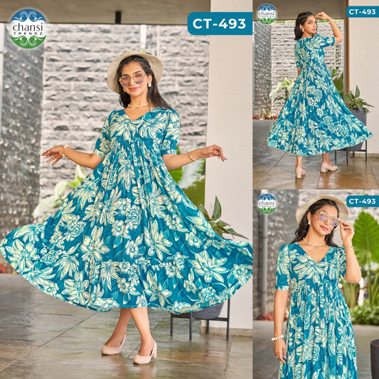 Ct-493 Rambha Chansi Trendz Rayon One Piece