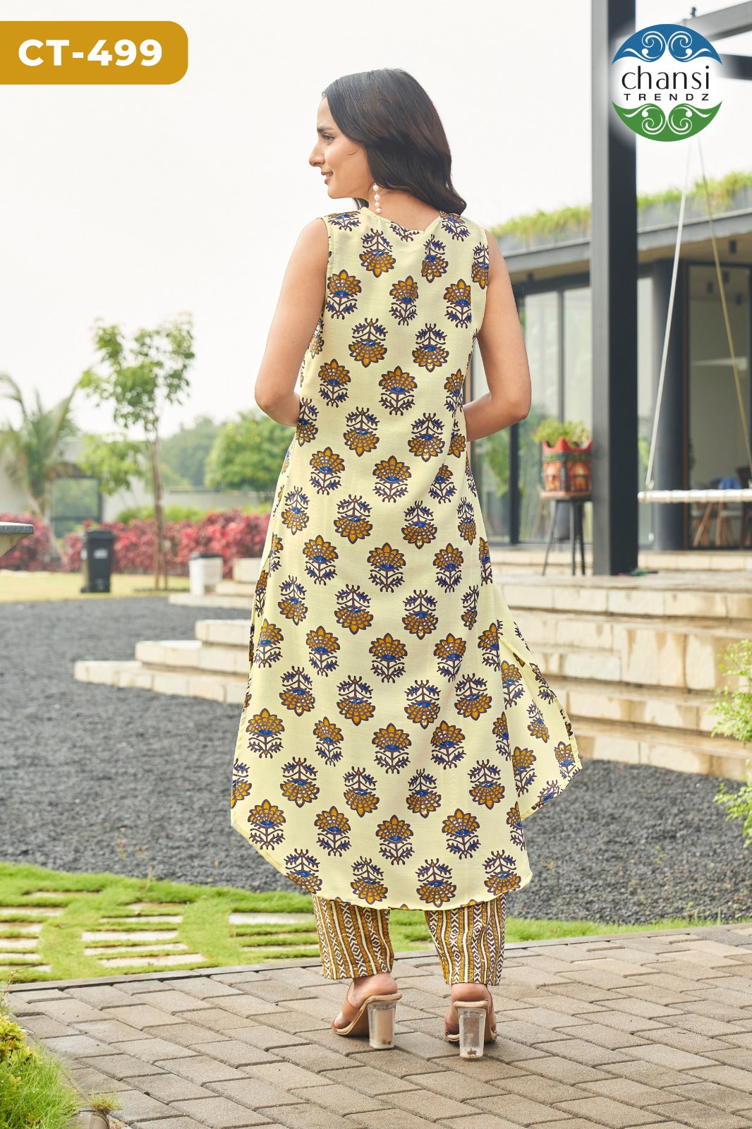 Ct-499 Sarvamangala Chansi Trendz Cotton Kurti Pant Set