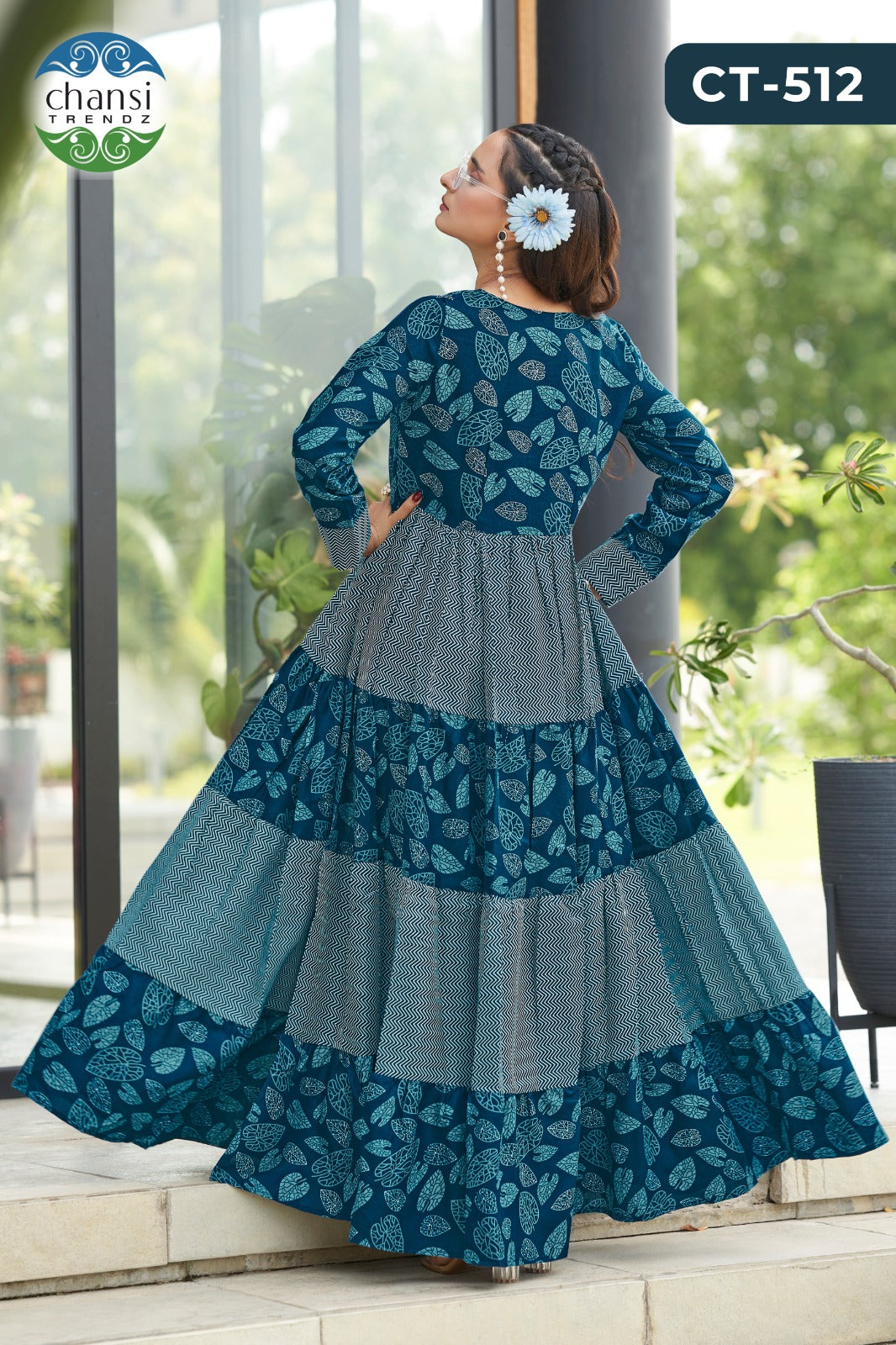 Ct-512 Sananda Chansi Trendz Rayon One Piece Gown